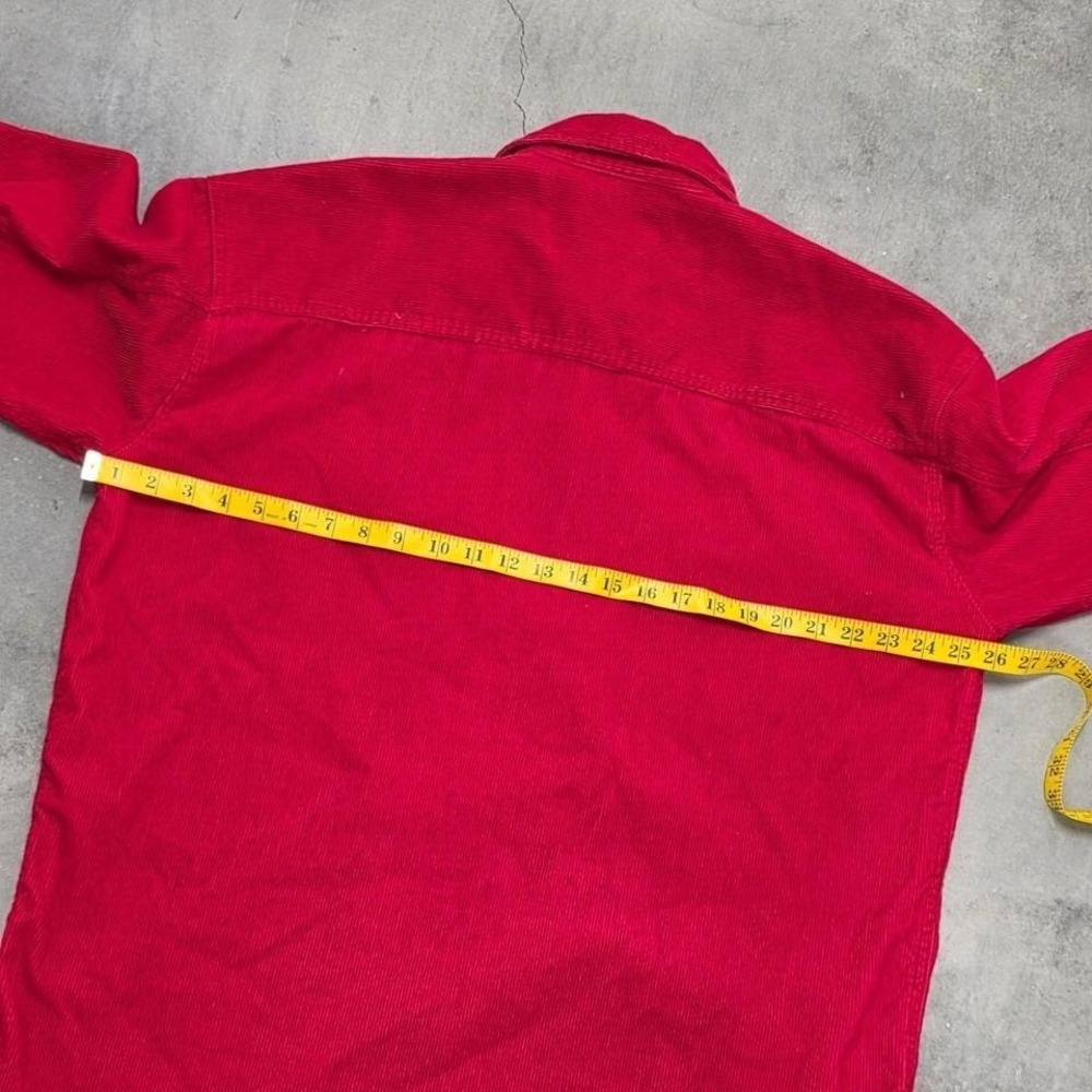 Vintage 80s 90s Marlboro Red corduroy quarter zip up shirt size medium - Picture 5 of 7